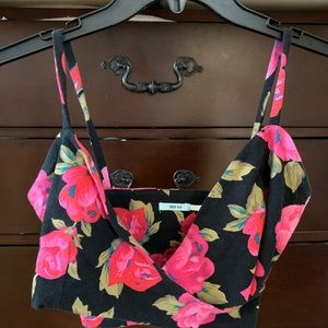 Urban outfitters floral crop top